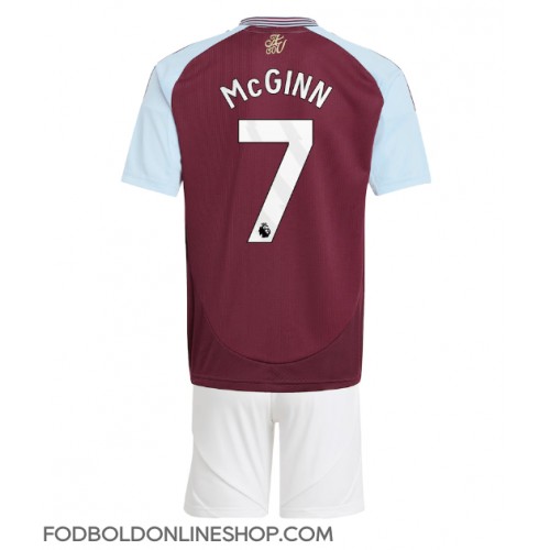 Aston Villa John McGinn #7 Hjemme Trøje Børn 2024-25 Kortærmet (+ Korte bukser)